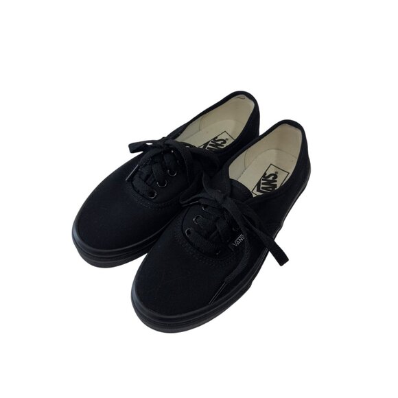 Vans Authentic Low Top Canvas Sneaker Black Unisex KIDS SZ 1 Classic Skate Shoes - Picture 15 of 15